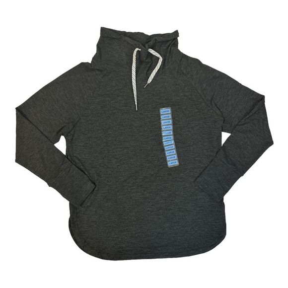 Black Soot Heather - Member's Mark Ladies Favorite Soft Funnel Neck Long Sleeve - Picture 1 of 1